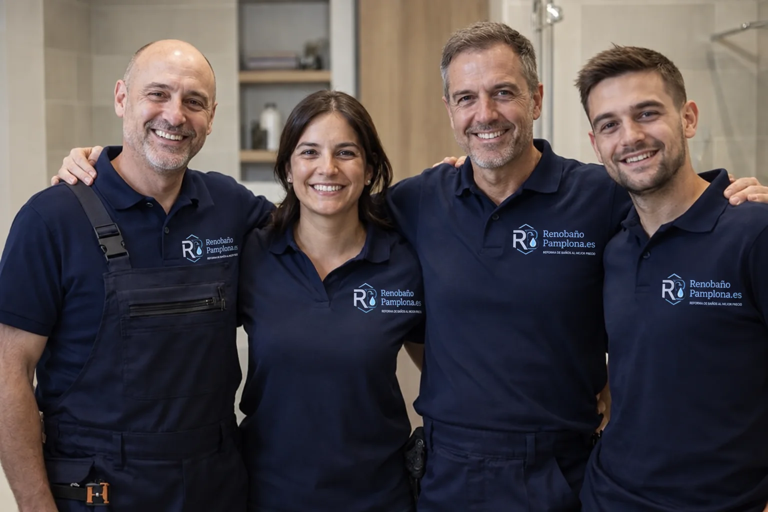 Equipo de Renobaño Pamplona, empresa especializada en reformas de baños